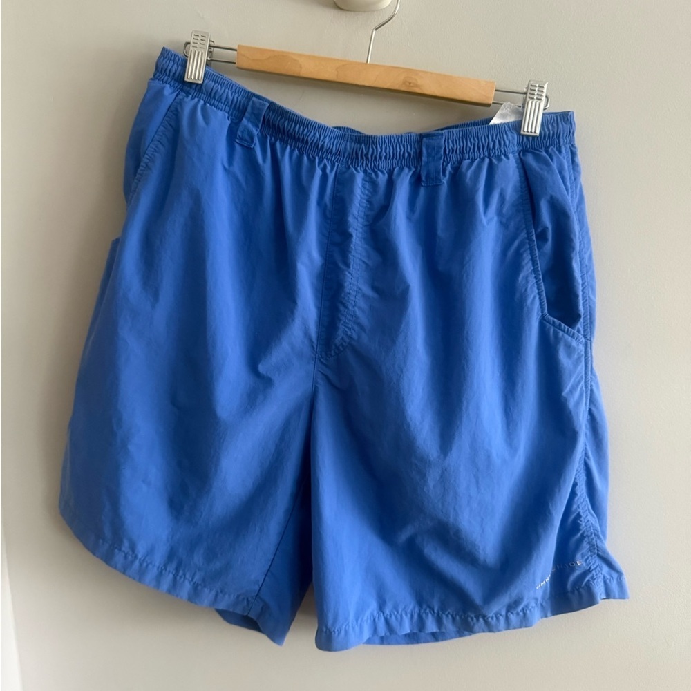 Columbia PFG Omni-Shade Fishing Shorts Blue Men’s Large Performance Gear
